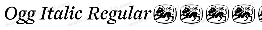 Ogg Italic Regular字体转换